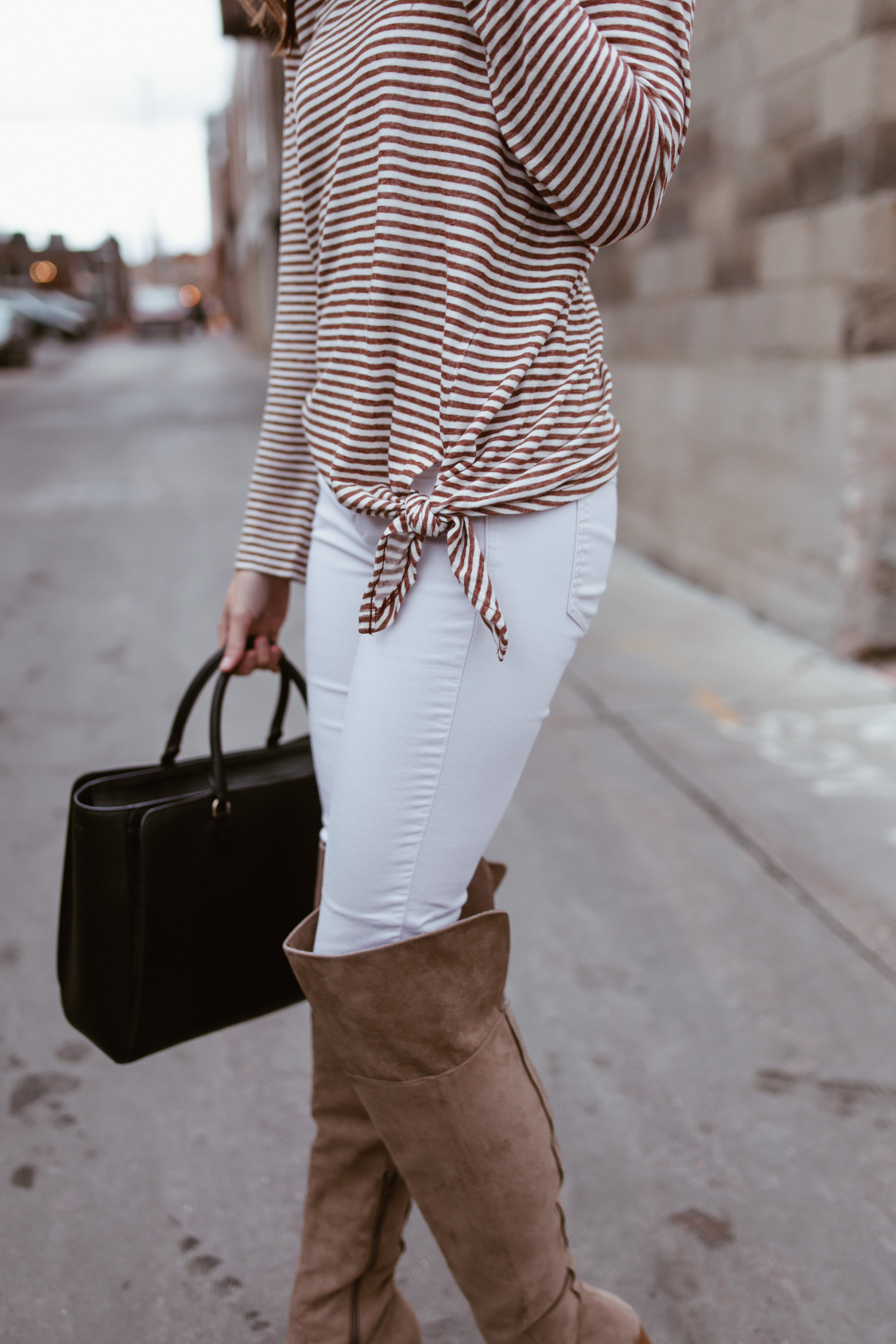Over The Knee Boots Outfit - Midwest In Style