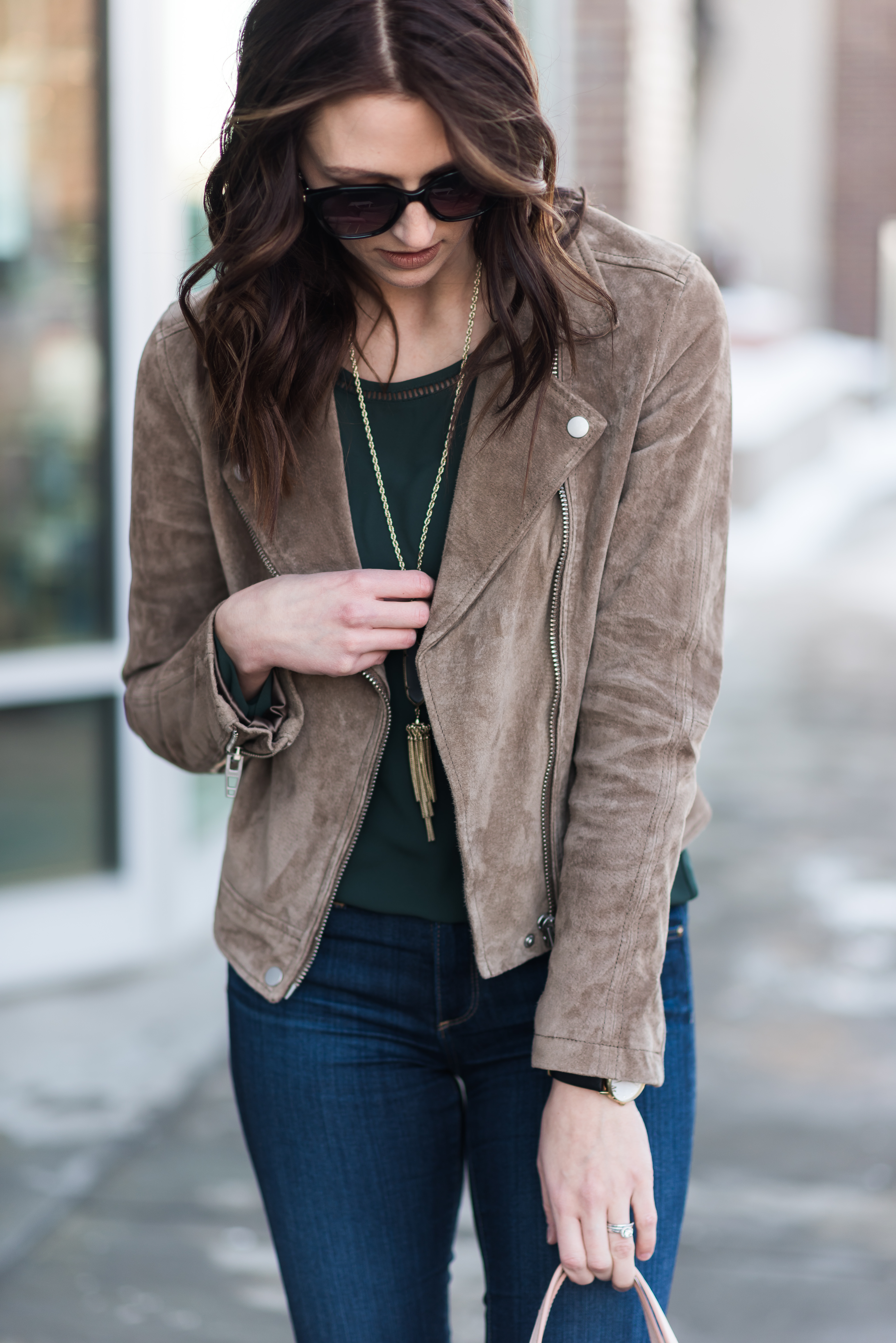 Suede Jacket Outfit - Midwest In Style