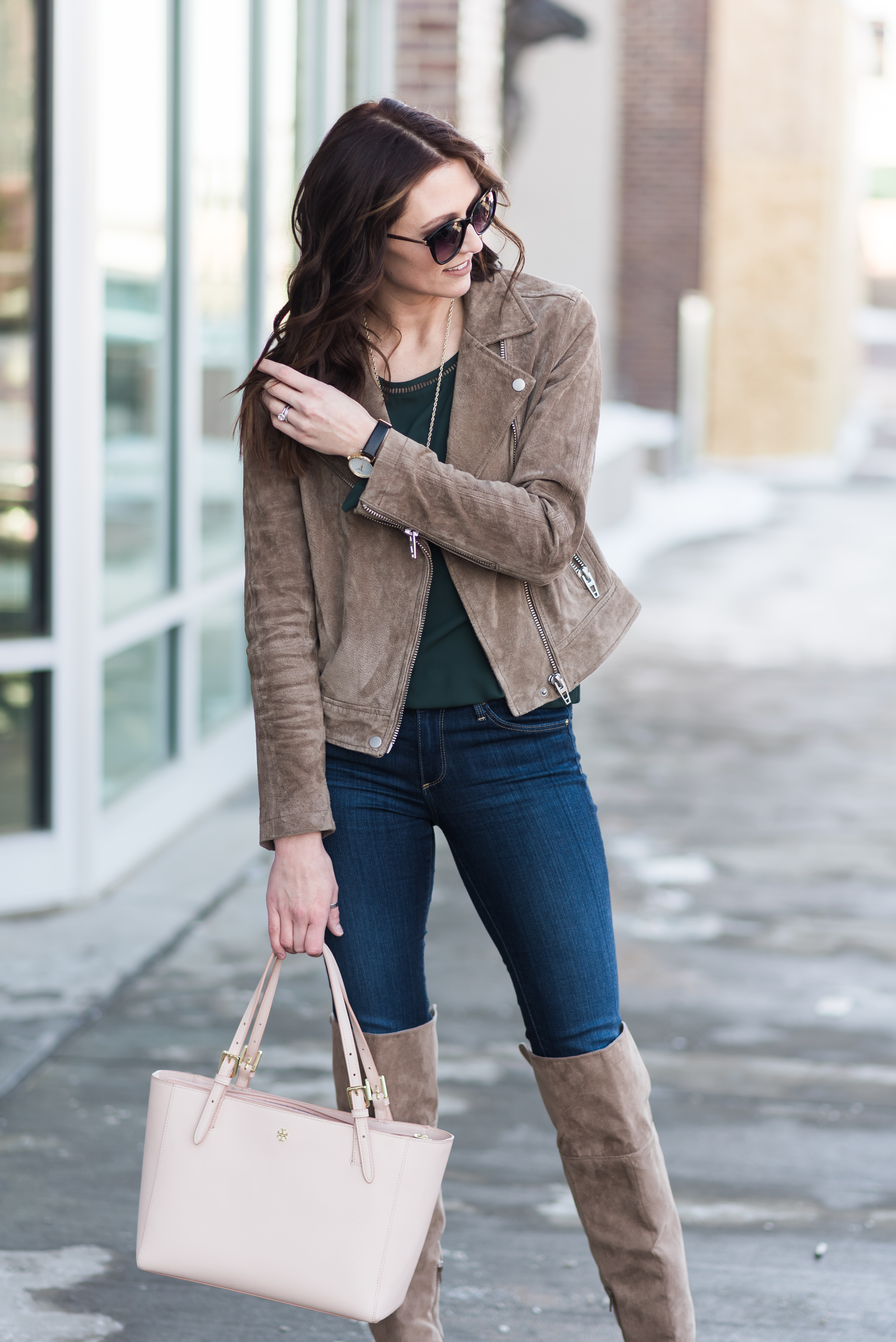 Suede Jacket Outfit - Midwest In Style