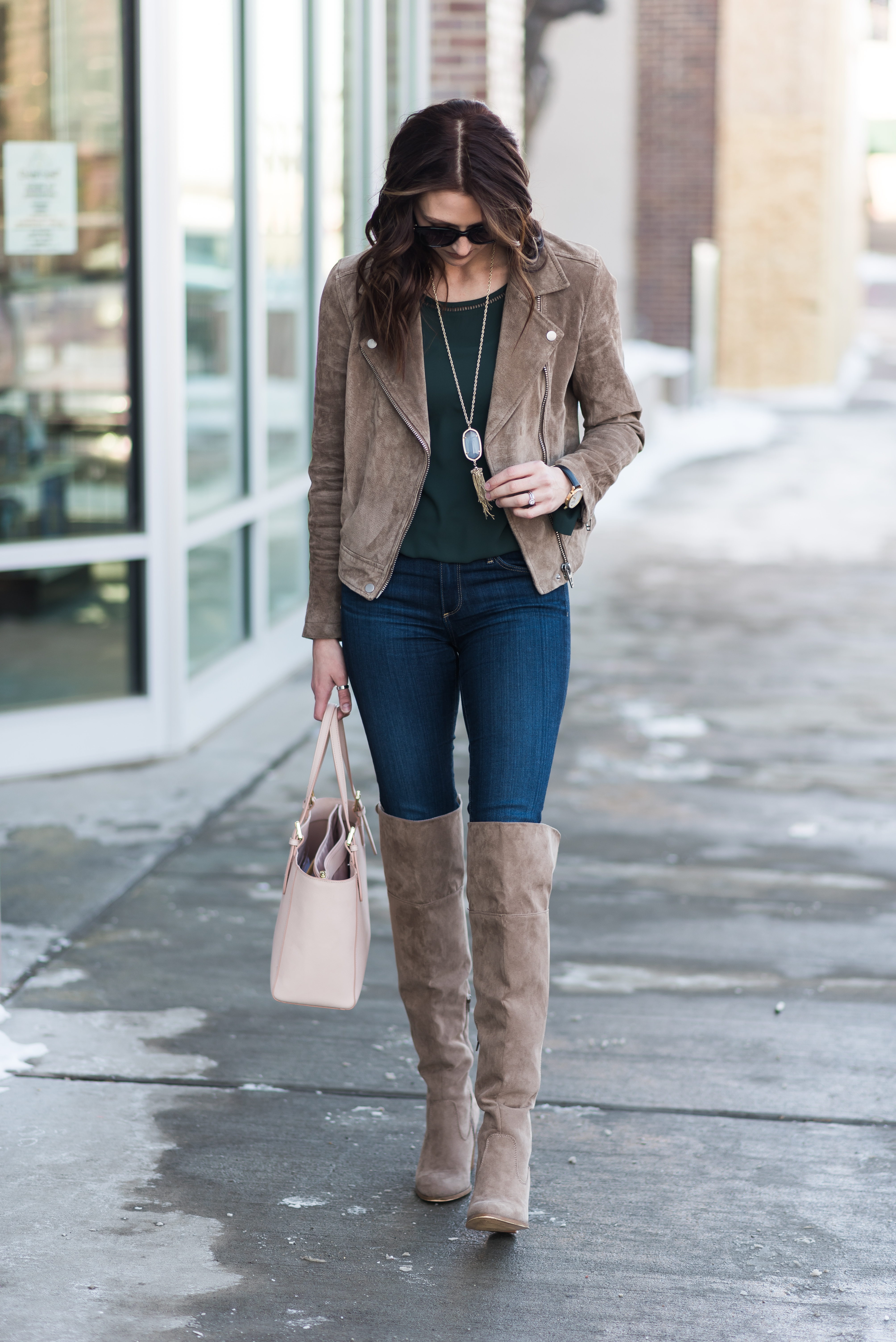 Suede Jacket Outfit - Midwest In Style