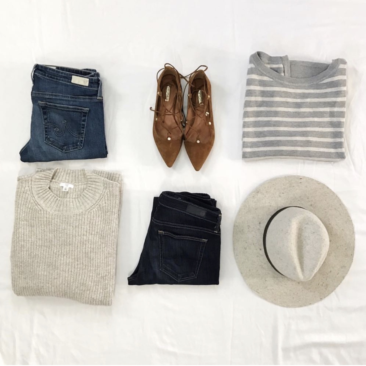 Jeans // Sweaters // Flats