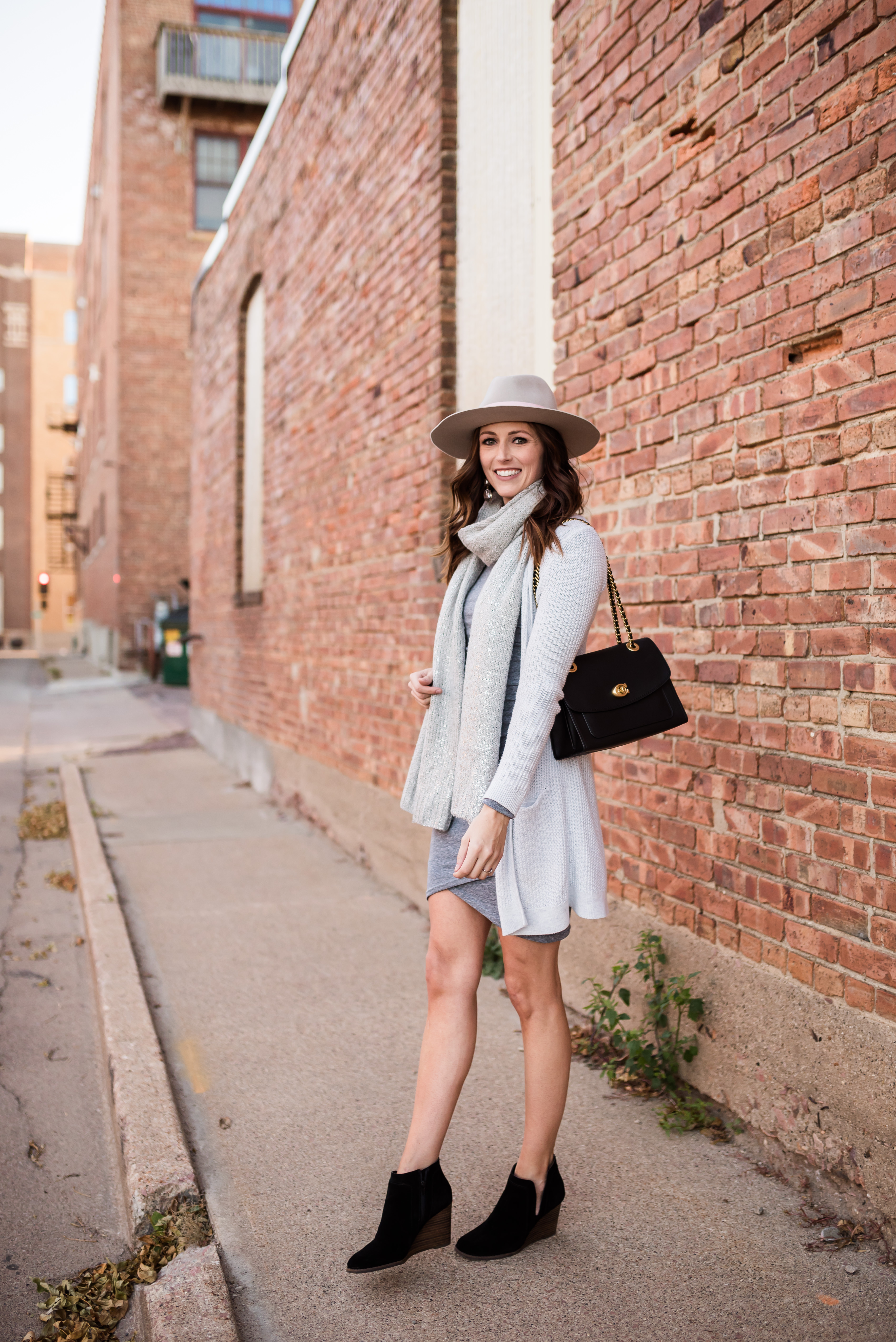 Long Sleeve Dress and Cardigan - Midwest In Style