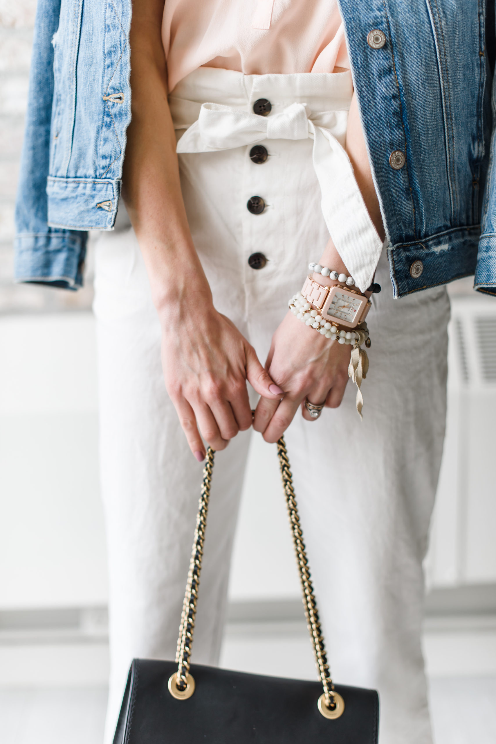 white paper bag jeans